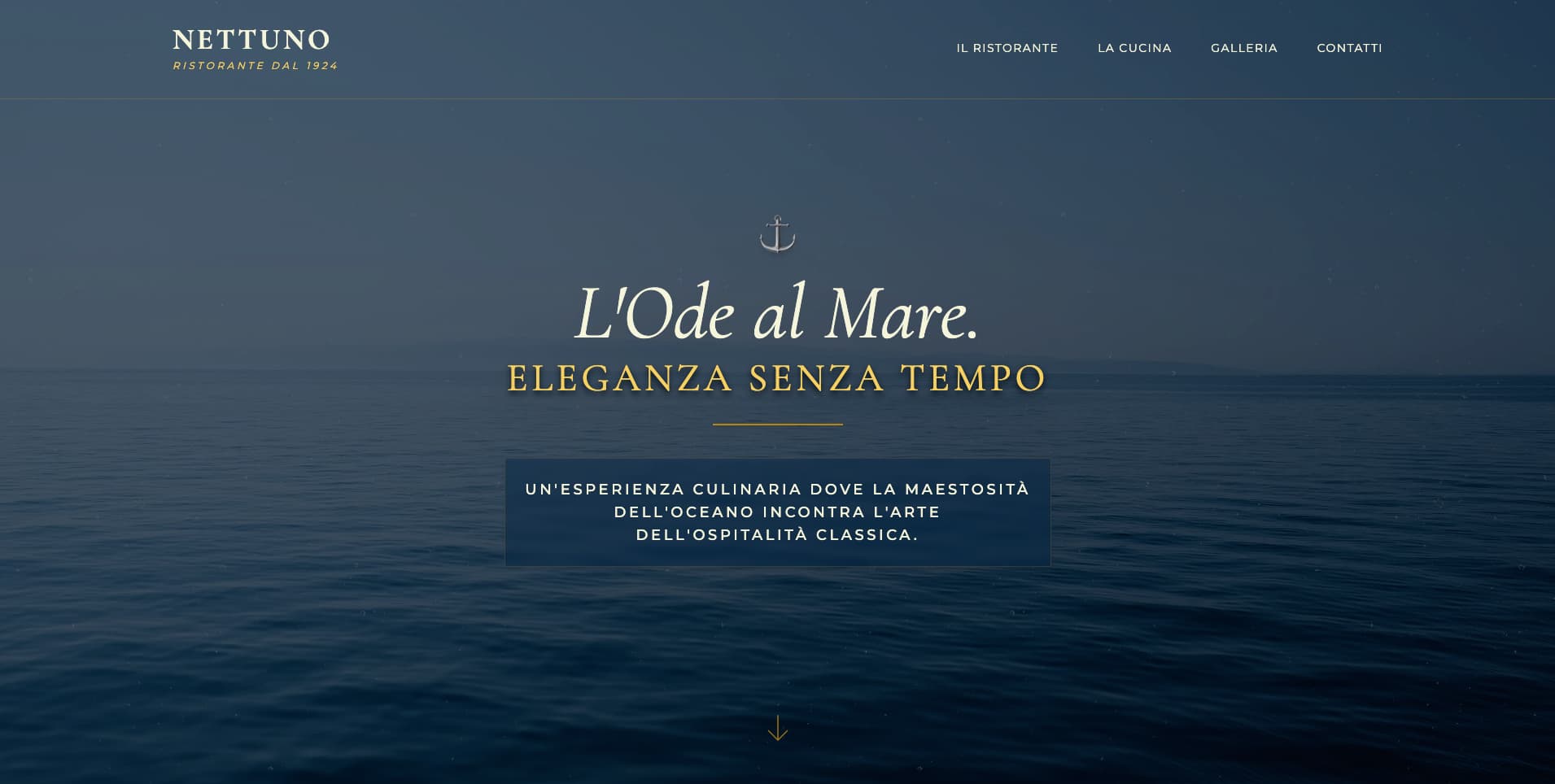 Screenshot del sito Ristorante